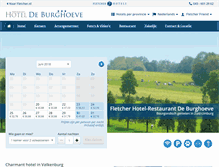 Tablet Screenshot of hoteldeburghoeve.nl